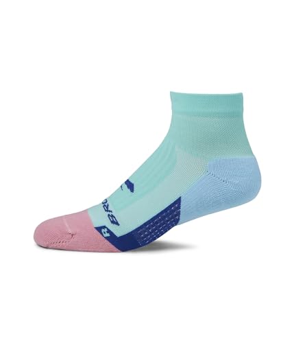 BROOKS 280499413 Ghost Quarter Socks Unisex Adult Salt Air/Pink Größe 30 von Brooks