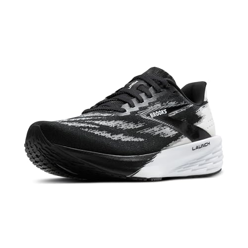 Brooks Damen Launch 11 Neutral Running Shoe, Schwarz/Weiß, 12 Wide von Brooks