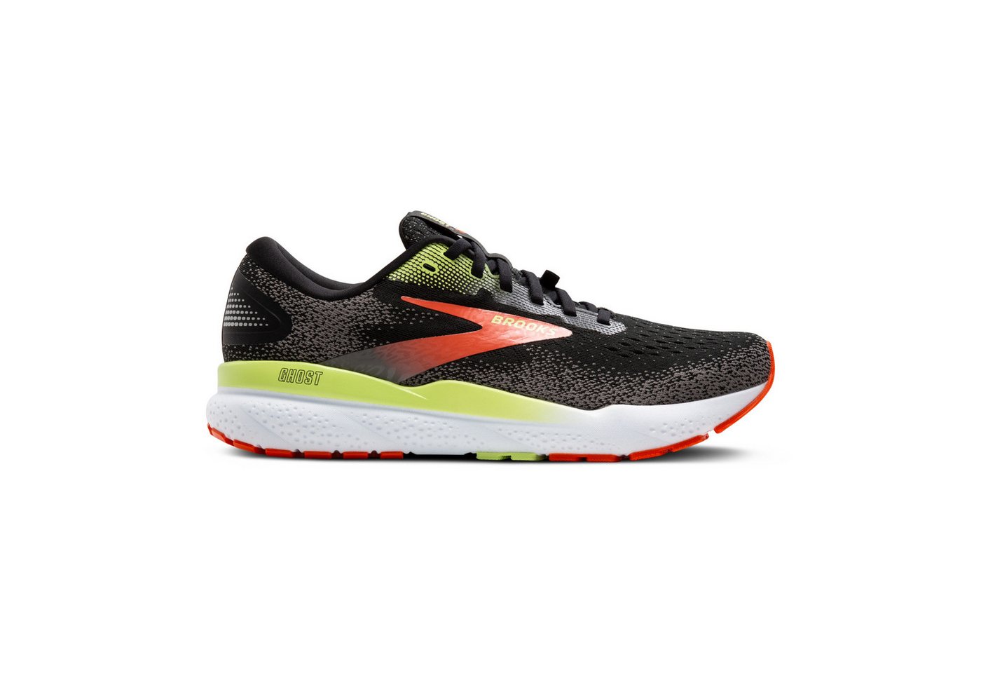 Brooks Ghost 16 GTX - Herren Laufschuh - Black/Mandarin Red/Green Laufschuh Brooks Ghost 16 GTX - Herren Laufschuh - Black/Mandarin Red/Green Laufschuh von Brooks