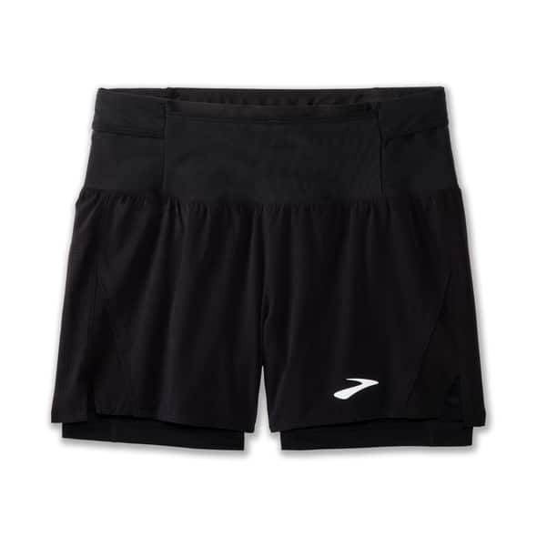 Brooks High Point 5 2-in-1 Short 2.0 Herren (Schwarz XXL ) Laufshorts von Brooks