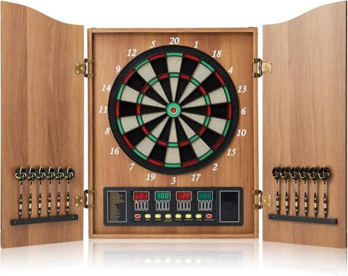 Brovamo Dartscheibe Elektronisch mit Türen, Elektronische Dartscheibe mit 12 Dartpfeile & 88 Ersatzspitzen, E Dartscheibe mit Stimme & LCD-Display Brovamo Dartscheibe Elektronisch mit Türen, Elektronische Dartscheibe mit 12 Dartpfeile & 88 Ersatzspitzen, E Dartscheibe mit Stimme & LCD-Display von Brovamo