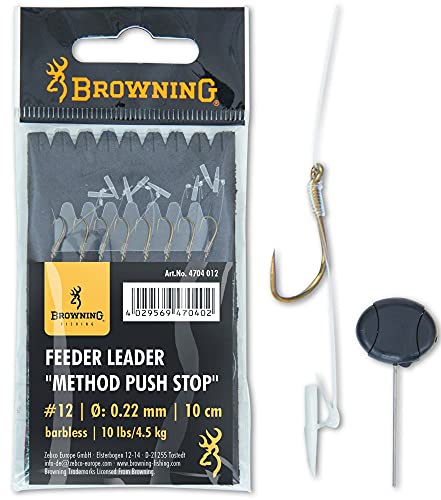 Browning Bronze 14 Feeder Leader Method Push Stop 10lbs,4,5kg Ø0,22mm 10cm 8Stück Browning Bronze 14 Feeder Leader Method Push Stop 10lbs,4,5kg Ø0,22mm 10cm 8Stück von Browning