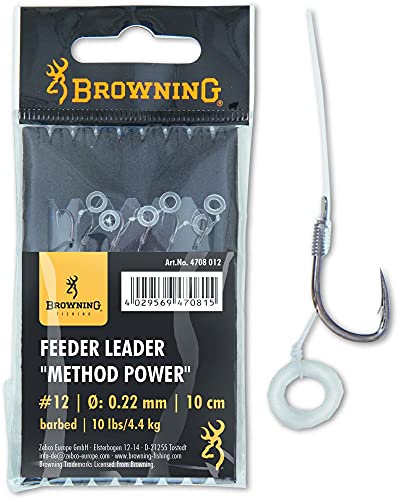 Browning Bronze 16 Feeder Leader Method Power Pellet Band 7,5lbs,3,40kg Ø0,20mm 10cm 6Stück von Browning