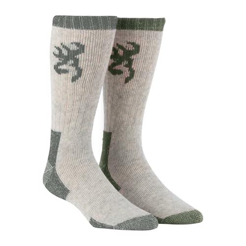 Browning Jungen Poplar 2-Pack Socken, Pappel (Oliv/Schwarz), Large von Browning