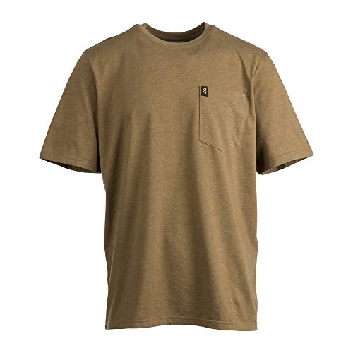 Browning Pocket Tee T-Shirt, Herren, T-Shirt, Pocket Tee, Militärgrün (Heather Military Green), 3X-Large von Browning