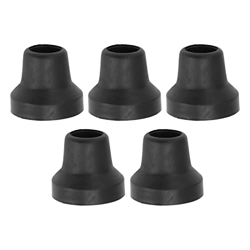 5pcs Ersatzfußpolster Krückenkapsel, Rutschfeste Support Rohrspitze Gummi Rohrstockspitze Ersatz für Standard Gehstöcke, Durchmesser Faltrohrrohrzubehör Zubehör von Brrnoo