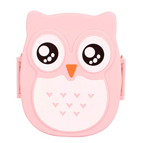 Brotzeitbox Pinky, Snackbox Lunchbox Cartoon Eule Brotdose mit Trennwand Kinder Mädchen Junge Süß Frühstücksbox leicht tragbar für Kindergarten Ausflug Resie Camping Brotzeitbox Pinky, Snackbox Lunchbox Cartoon Eule Brotdose mit Trennwand Kinder Mädchen Junge Süß Frühstücksbox leicht tragbar für Kindergarten Ausflug Resie Camping von Brrnoo
