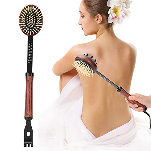 Brrnoo Scalp Massager Rückenkratzer, Tragbar Handfester Griff Rückenkratzer, Multifunktionales 3-in-1 Massage Für Rücken Und Kopf Kratzen von Brrnoo