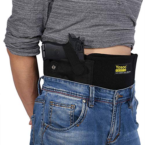 Universal Pistolenhalfter, Gürtelholster Pistolenholster Holster für verstecktes Tragen Elastische Taktische Belly Band Taille für Handgun mit doppelten Ladetaschen, Elastische Taktische Belly Band Universal Pistolenhalfter, Gürtelholster Pistolenholster Holster für verstecktes Tragen Elastische Taktische Belly Band Taille für Handgun mit doppelten Ladetaschen, Elastische Taktische Belly Band von Brrnoo
