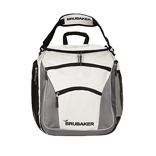 BRUBAKER Skischuhtasche Professional für Schuhe und Helm mit Rucksack-Tragegurten und Schaum-Rückenpolster Silber Grau BRUBAKER Skischuhtasche Professional für Schuhe und Helm mit Rucksack-Tragegurten und Schaum-Rückenpolster Silber Grau von BRUBAKER