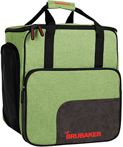 BRUBAKER Super Performance Skischuhtasche Helmtasche Rucksack mit Schuhfach - Grün meliert Schwarz BRUBAKER Super Performance Skischuhtasche Helmtasche Rucksack mit Schuhfach - Grün meliert Schwarz von BRUBAKER