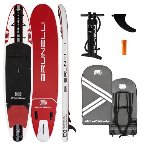 BRUNELLI 12.0 Woven X Fusion Double Layer iSUP Board Stand Up Paddle 365cm rot von Brunelli