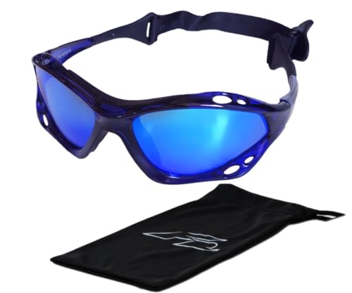 Brunelli Sonnenbrille F2 Floatable Glasses, wasserfest polarisiert für Wassersport, Schwimmen, Surfen, Schnorcheln, blau von Brunelli