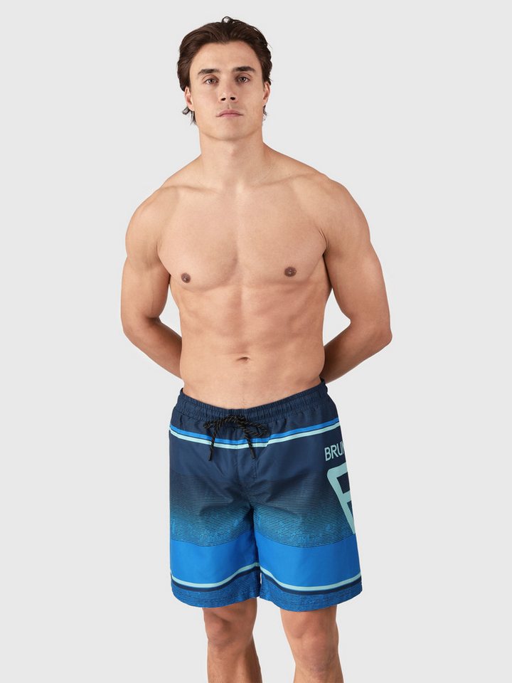 Brunotti Badeshorts Maros Men Swim Shorts Destroy Stripes Neon Blue Brunotti Badeshorts Maros Men Swim Shorts Destroy Stripes Neon Blue von Brunotti