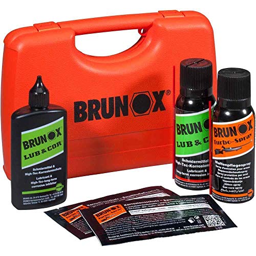 Brunox Waffenpflegebox Turbo Spray, Lub & COR, Korrosionsschutz- Tücher von Brunox