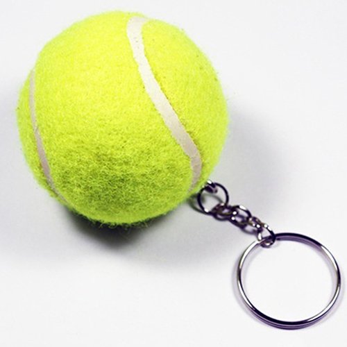 Brüssel08 Kreativer 3D Tennisball Schlüsselanhänger mit Schlüsselring Sport Souvenirs Tennis Ball Schlüsselanhänger Anhänger von Brussels08