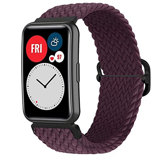 BrynnShop Armbänder Für Huawei Watch Fit Armband Nylon Sport Strap Geflochten Elastisch Mesh Für Damen/Herren Ersatzband mit Band Fitness Uhrenarmband Kompatibel mit Huawei Watch Fit (20) von BrynnShop