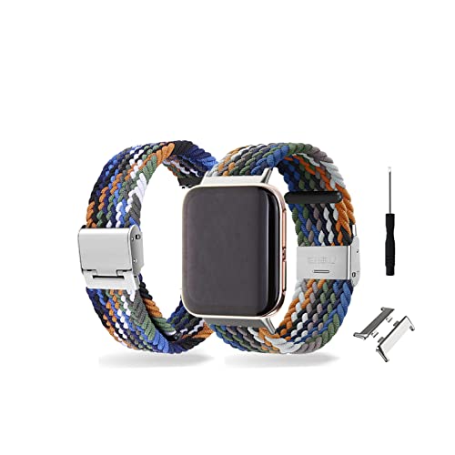 Armbänder Für Oppo Watch 41mm/46mm Armband Nylon Sport Strap Geflochten Elastisch Mesh Für Damen/Herren Ersatzband mit Verschluss Fitness Uhrenarmband Kompatibel mit Oppo Watch 41mm/46mm (F,41mm) von BrynnShop