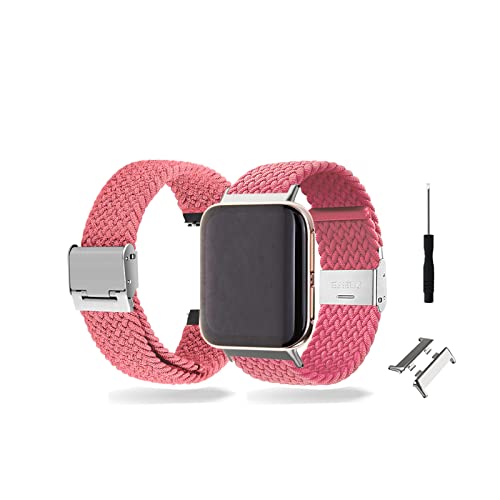 Armbänder Für Oppo Watch 41mm/46mm Armband Nylon Sport Strap Geflochten Elastisch Mesh Für Damen/Herren Ersatzband mit Verschluss Fitness Uhrenarmband Kompatibel mit Oppo Watch 41mm/46mm (P,46mm) von BrynnShop