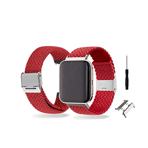 Armbänder Für Oppo Watch 41mm/46mm Armband Nylon Sport Strap Geflochten Elastisch Mesh Für Damen/Herren Ersatzband mit Verschluss Fitness Uhrenarmband Kompatibel mit Oppo Watch 41mm/46mm (T,41mm) von BrynnShop