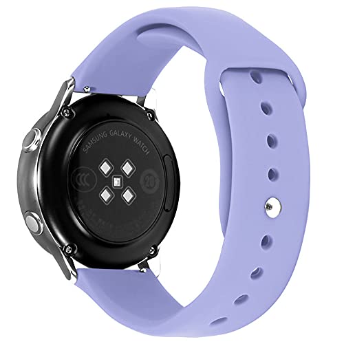 Kompatibel mit Huawei Watch GT2 Armband 42mm Silikon Sportarmband für Damen Herren, Ersatzarmband Weiches Einstellbar 20mm Uhrenarmband für Huawei Watch GT2 42mm (Lavendel,20mm) von BrynnShop