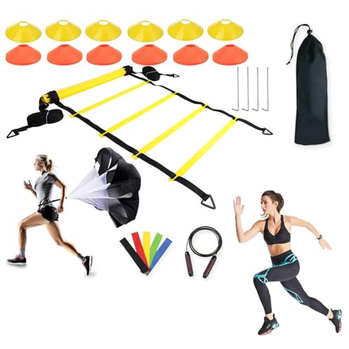 Agility Training Poles, Adjustable Soccer Training, Foldable Speed Training Equipment, Agility Training Set, Speed and Agility Equipment, Training Poles, Training Set for Athletes of All Ages von Bsbkoj