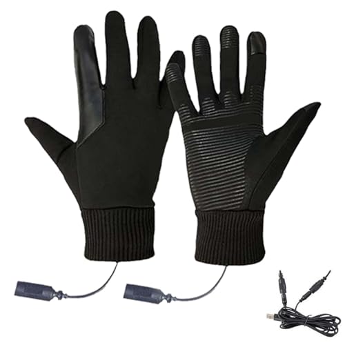 Bsbkoj Electric Heated Gloves, Heated Skiing Gloves, Rechargeable Heated Gloves, Waterproof Heated Gloves, Windproof Heated Gloves, Touchscreen Heated Gloves, Skiing and Snowboarding Gloves von Bsbkoj