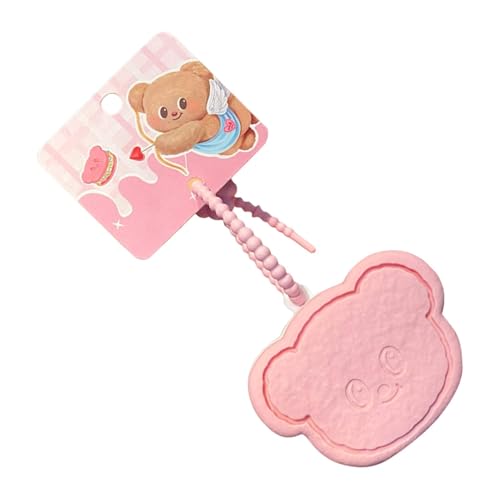 Cute Bear Shape Bag, Anime Figure Keychain, Silicone Change Purse, Small Bag Keychain, Zipper Keychain Pouch, Bear Shape Keychain, Brown Pink Keychain, Pendant Change Holder, Silicone Storage Bag, von Bsbkoj