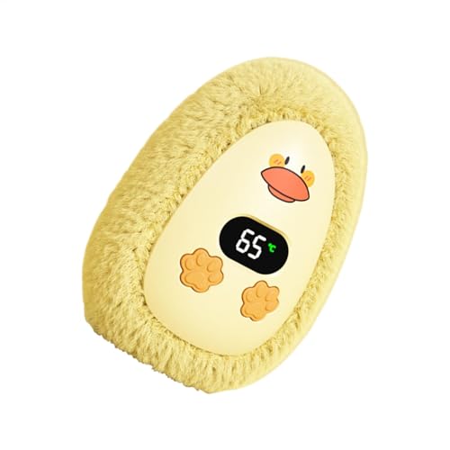 Handwärmer, Cute Duck Hand Heater, USB, wiederaufladbar, Handwärmer, Cartoon Hand Heating Device, Digital Display Hand Warmer, Plush Electric Hand Warmer, Portable Heating Pocket Warmer von Bsbkoj