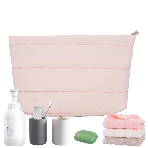 Quilt Makeup Bag, Casual Commuter Clutch, Quilted Pouch, Fashionable Makeup Organizer, 23x16cm/9.06x6.3 Inches, Vertical Square, Polyester, Wallet, Lipstick Traveling von Bsbkoj