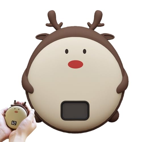 Rechargeable Hand Warmers - Double-Sided Heating, Cute Deer Camping Hand Warmers for Kids, 2 Temp Settings Digital Display Hand Heater, 10000mAh Power Bank Hand Warmer for Women, Portable Hand Warmers von Bsbkoj