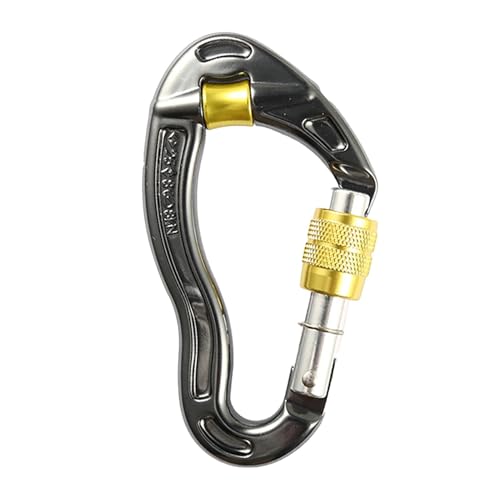 Rock Climbing Carabiners, Aluminum Alloy Carabiners, Locking Climbing Carabiner Clips, Carabiners for Rock Climbing, Mountaineering Carabiners, Locking Clips, Lightweight Carabiners for Climbing von Bsbkoj