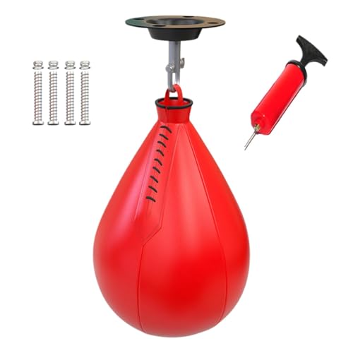 Speedbag Boxset Birnenförmiger Speed Bag Tragbarer Drehball Boxing Speed Bag Reflex Training Gym Speedbag Set Speed Bag für Männer Speed Bag für Frauen Home Boxing Equipment von Bsbkoj