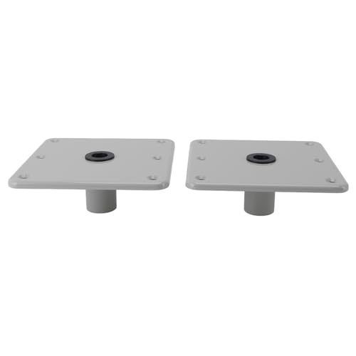 Buachois 2 Stück Bootssitzbasis, 17,5 x 17,5 cm, Bootssitzsockel, professionelle Aluminiumlegierung, hochfeste Bootssitzgrundplatte, Bootssitzhalterung für Bootssattelstütze von Buachois