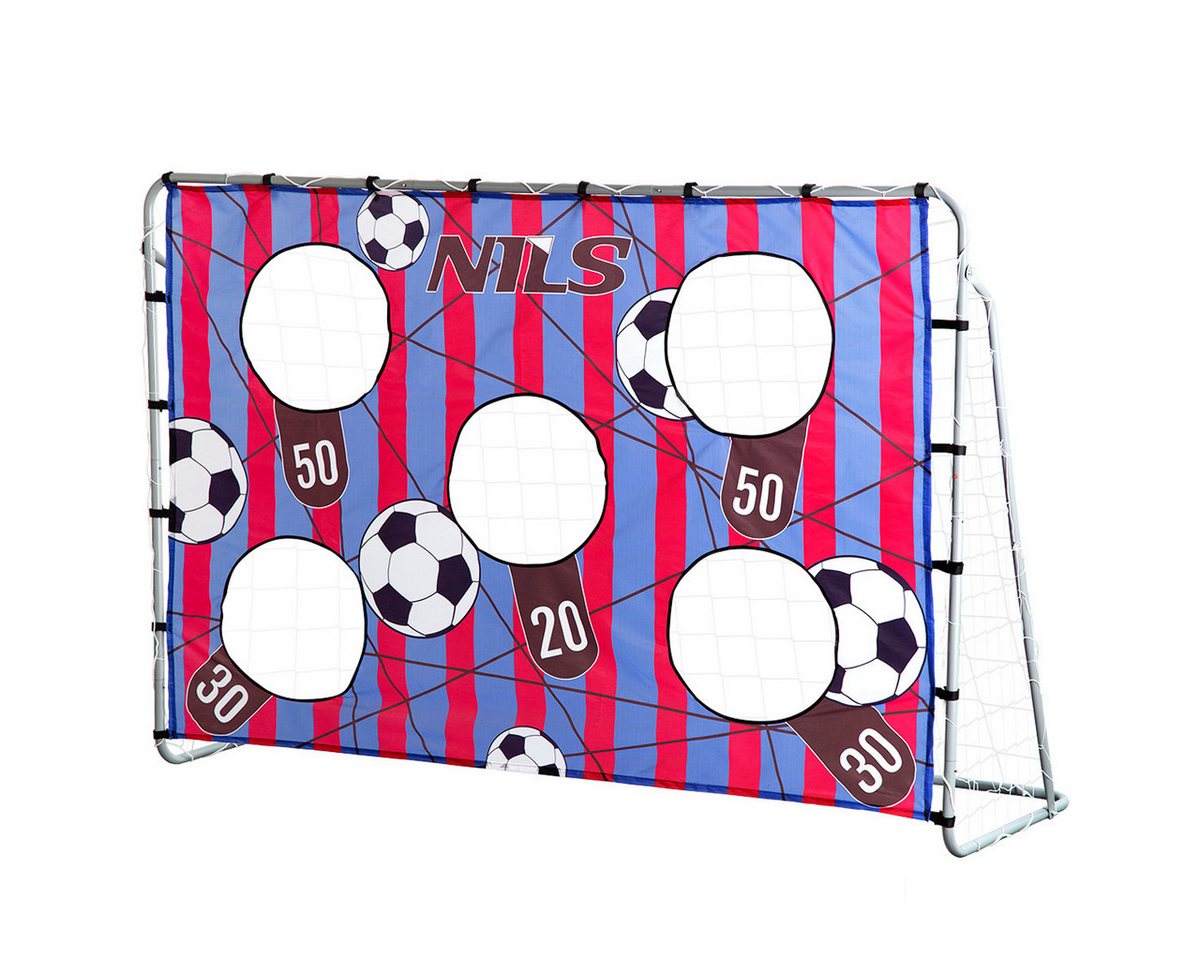 Bubble-Store Fußballtor Torwand (Torwand (BxTxH) ca. 215 x 76 x 150 cm), 5 Torschusslöcher mit Punktzahl von Bubble-Store