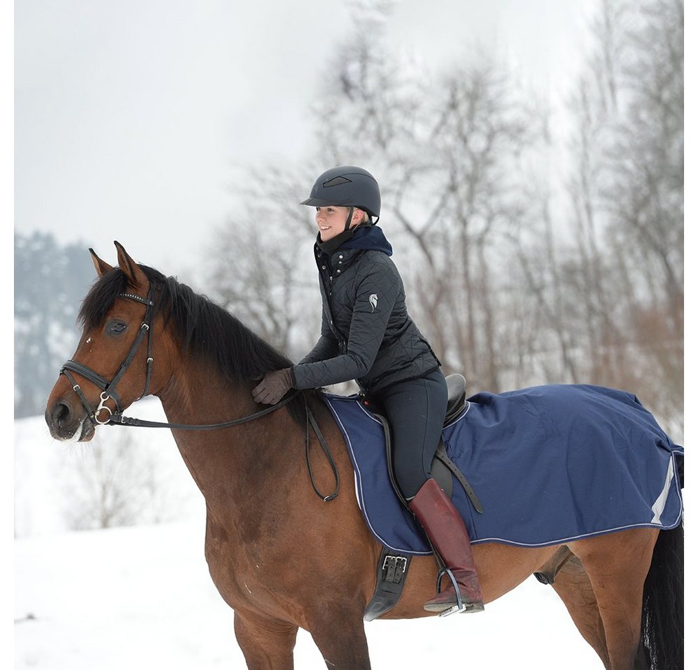 Bucas Ausreitdecke Bucas Riding Rug - Navy/Silver von Bucas