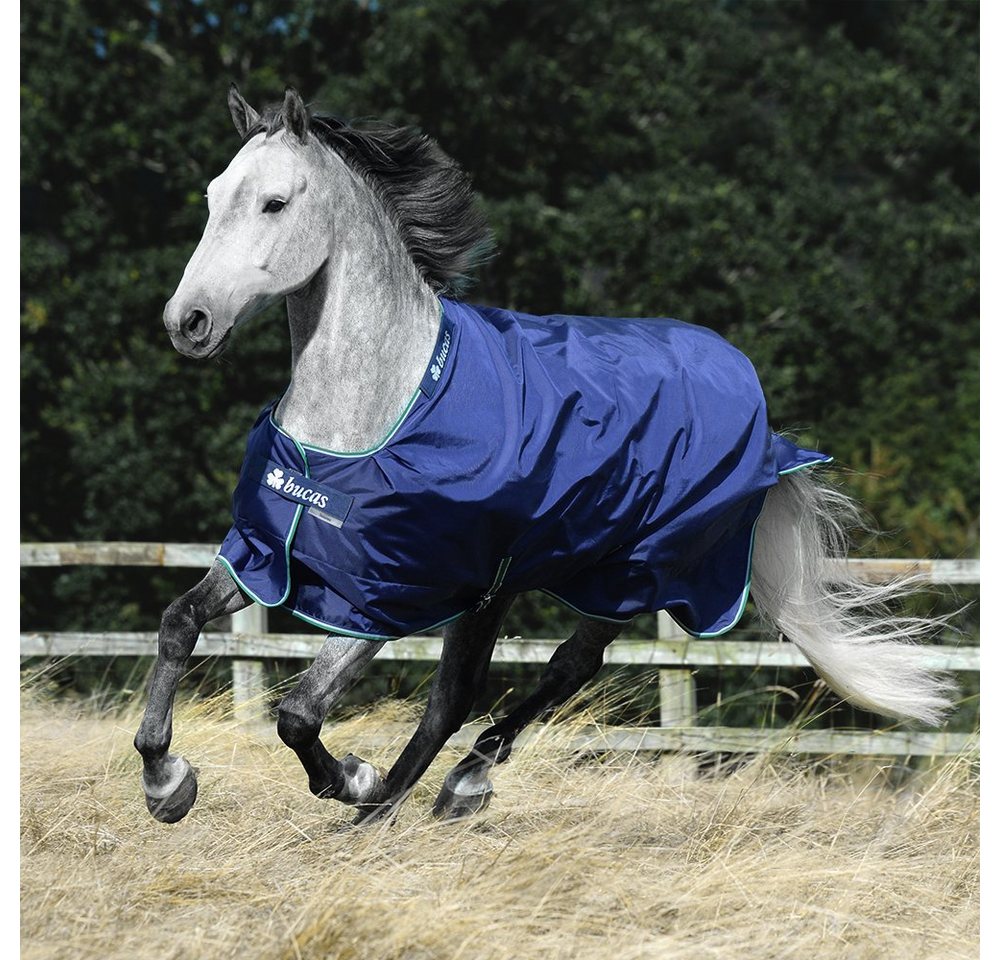 Bucas Pferde-Regendecke Bucas Smartex Turnout Rain Big Neck 0g - blue von Bucas