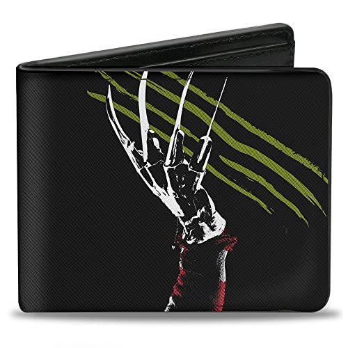 Buckle-Down Freddy Krueger, Standard Bifold Geldbörse, 10,2 x 8,9 cm von Buckle-Down