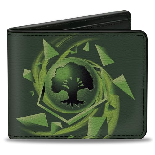 Buckle-Down Magic the Gathering Wallet Bifold Magic the Gathering Green Mana Tree Icon and Logo Greens Vegan Leather, Grün , 4.0" x 3.5", Casual Buckle-Down Magic the Gathering Wallet Bifold Magic the Gathering Green Mana Tree Icon and Logo Greens Vegan Leather, Grün , 4.0" x 3.5", Casual von Buckle-Down