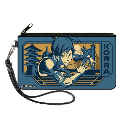 Buckle-Down Nickelodeon Zip Around Wallet The Legend of Korra Avatar Korra Bridge Pose and Text Blues, Canvas, Blues, Large, Casual von Buckle-Down