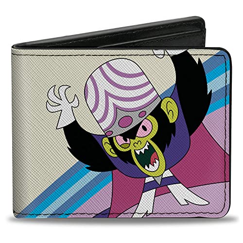 Buckle-Down Warner Bros. Animation Wallet Bifold, The Powerpuff Girls Mojo JoJo Pose and Text Ivory Blues, Vegan Leather, Elfenbein/Blau, 4.0" x 3.5", Casual von Buckle-Down