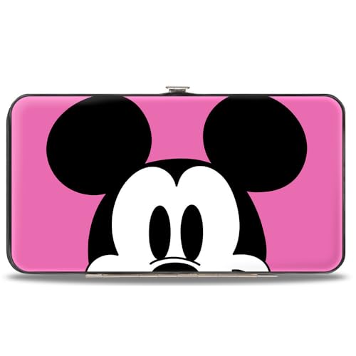 Disney Geldbörse, aufklappbar, Mickey Mouse Face Character Close Up und Autogramm, Rosa Schwarz, Veganes Leder, 7" x 4", Casual Disney Geldbörse, aufklappbar, Mickey Mouse Face Character Close Up und Autogramm, Rosa Schwarz, Veganes Leder, 7" x 4", Casual von Buckle-Down
