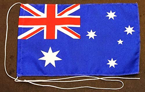Buddel-Bini Australien 15x25 cm Tischflagge in Profi - Qualität Tischfahne Autoflagge Bootsflagge Motorradflagge Mopedflagge von Buddel-Bini