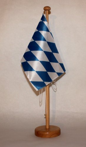Buddel-Bini Bayern nur Raute Tischflagge 15x25 cm in Profiqualität, nur Tischflagge von Buddel-Bini