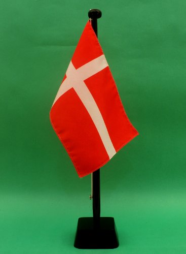 Buddel-Bini Dänemark 15x25 cm Tischflagge in Profiqualität, nur Tischflagge von Buddel-Bini