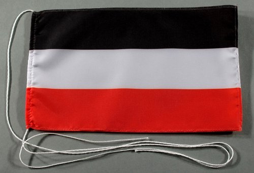 Buddel-Bini Deutsches Kaiserreich 15x25 cm Tischflagge in Profi - Qualität Tischfahne Autoflagge Bootsflagge Motorradflagge Mopedflagge von Buddel-Bini