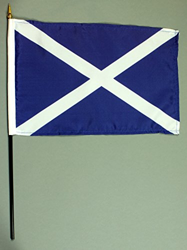 Buddel-Bini Handflagge Tischflagge Schottland 20x30 cm mit 42 cm Mast aus PVC-Rohr, ohne Ständerfuß, Stockflagge von Buddel-Bini