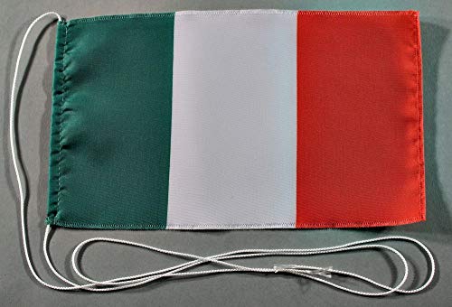 Buddel-Bini Italien 15x25 cm Tischflagge in Profi - Qualität Tischfahne Autoflagge Bootsflagge Motorradflagge Mopedflagge von Buddel-Bini