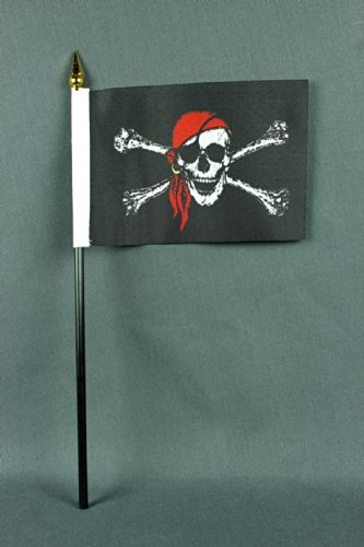 Buddel Bini Kleine Tischflagge Pirat mit Kopftuch 15x10 cm mit 30 cm Mast aus PVC-Rohr, ohne Ständerfuß Buddel Bini Kleine Tischflagge Pirat mit Kopftuch 15x10 cm mit 30 cm Mast aus PVC-Rohr, ohne Ständerfuß von Buddel Bini