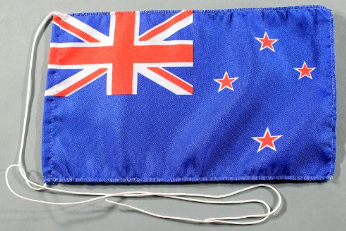 Buddel-Bini Neuseeland 15x25 cm Tischflagge in Profi - Qualität Tischfahne Autoflagge Bootsflagge Motorradflagge Mopedflagge von Buddel-Bini